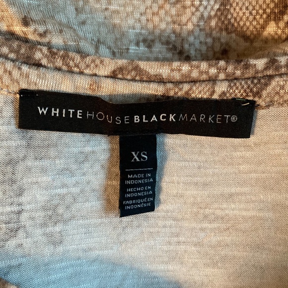 LAST CHANCE! White House Black Market Snake Skin Tunic Blouse - Picture 3 of 3